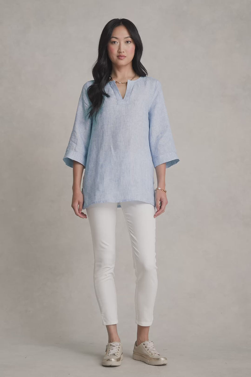 Linen Tunic - Chambray Cross Dye