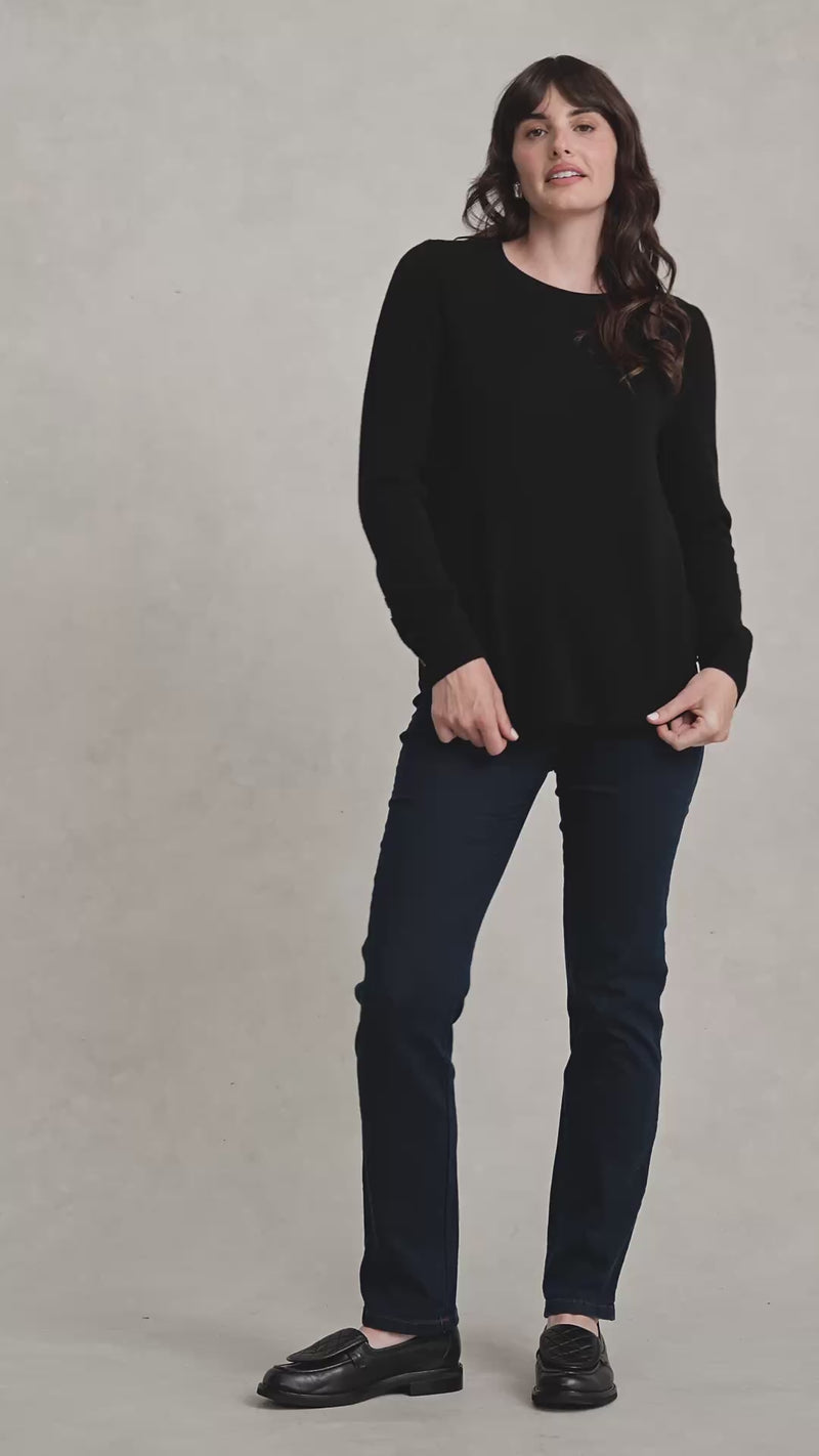 Merino Wool Jumper - Black