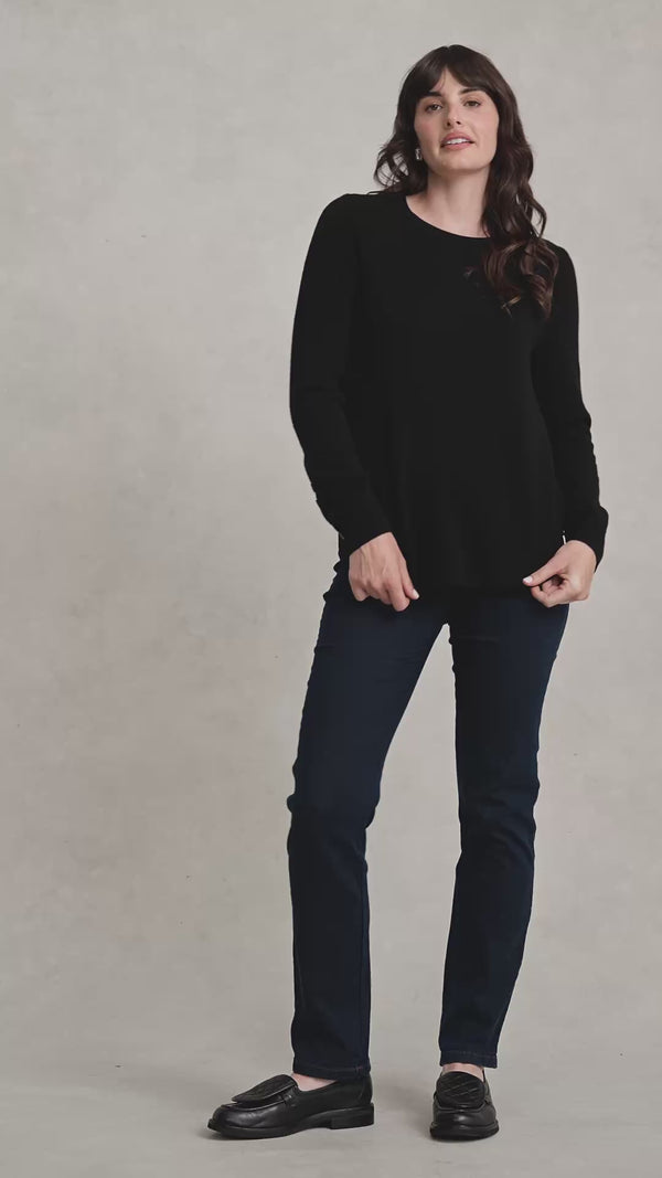 Merino Wool Jumper - Black