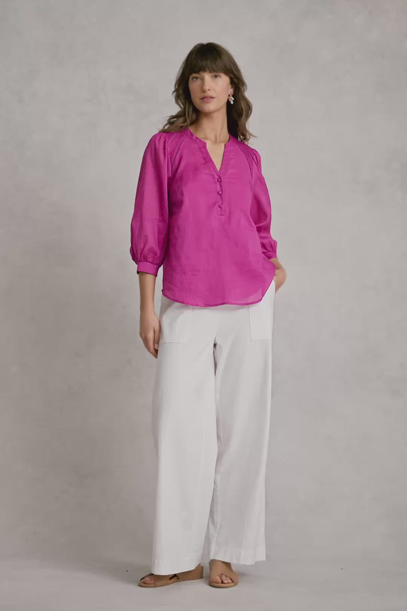 Trim Detail Blouse - Orchid