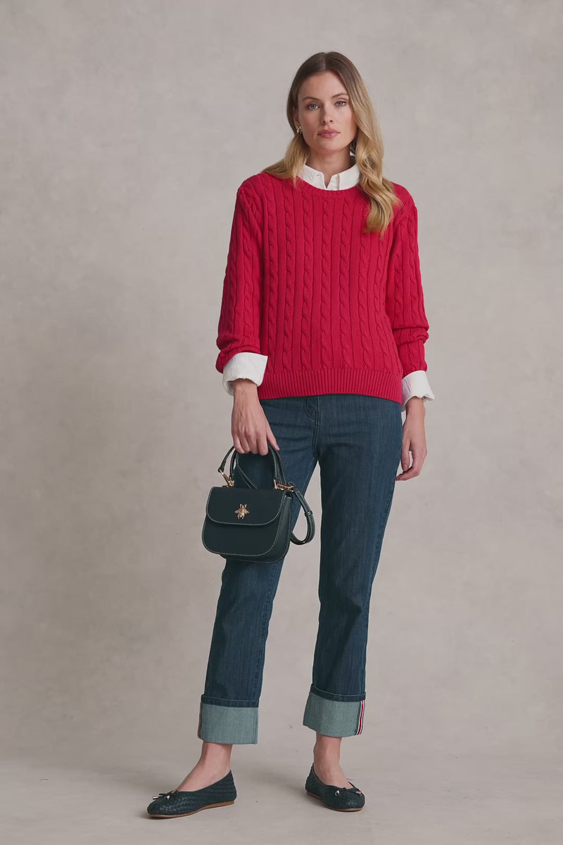 Long Sleeve Cable Knit - Rouge