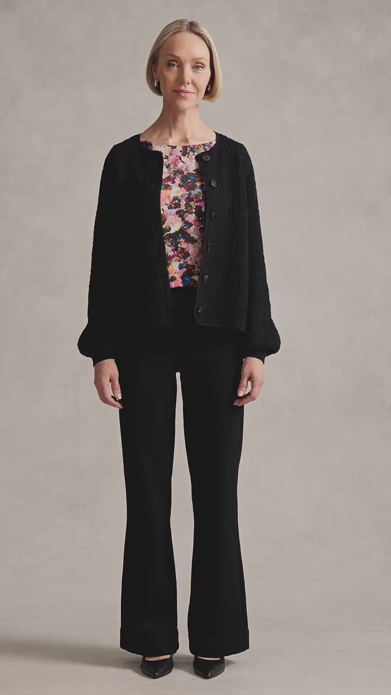 Textured Cardigan - Black