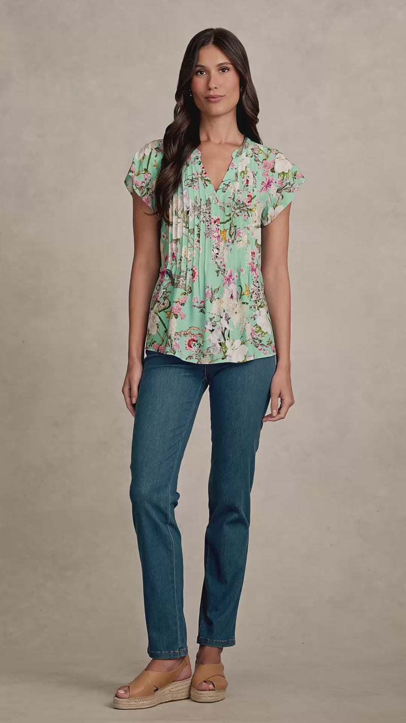 Lightweight Print Blouse - Orchid Print