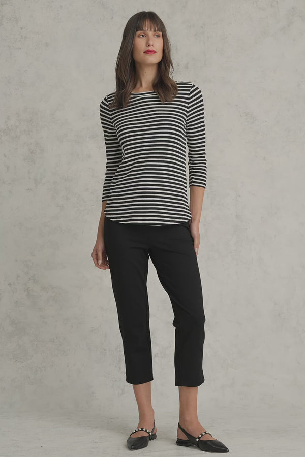 Stripe Boat Neck Tee