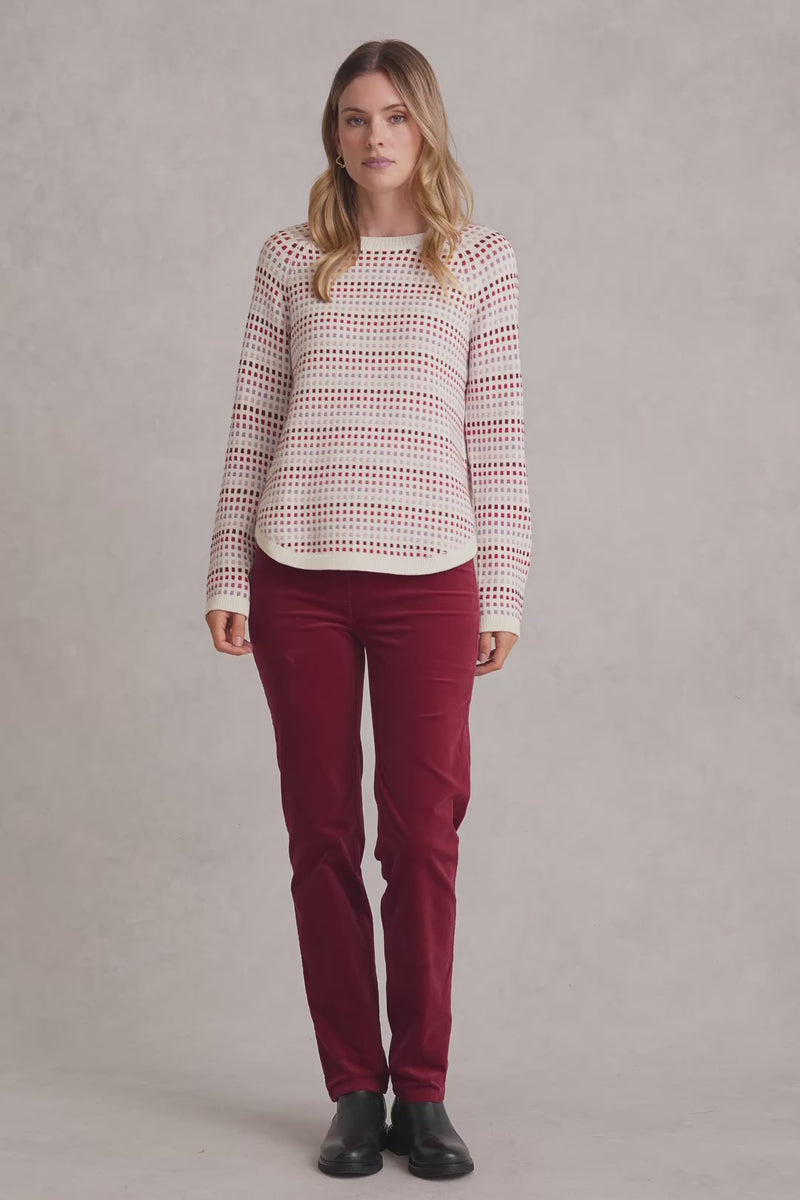 Organic Cotton Jumper - Red Multi Dot