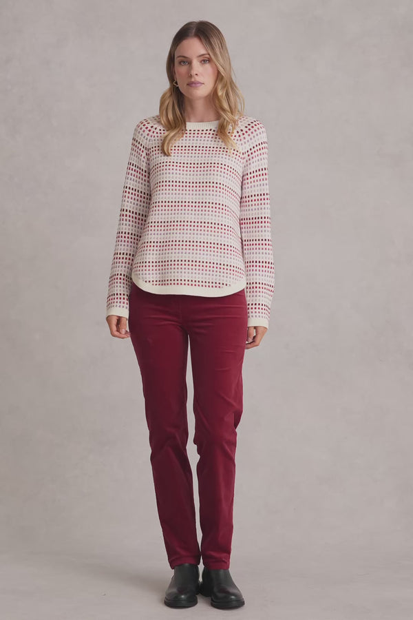 Organic Cotton Jumper - Red Multi Dot