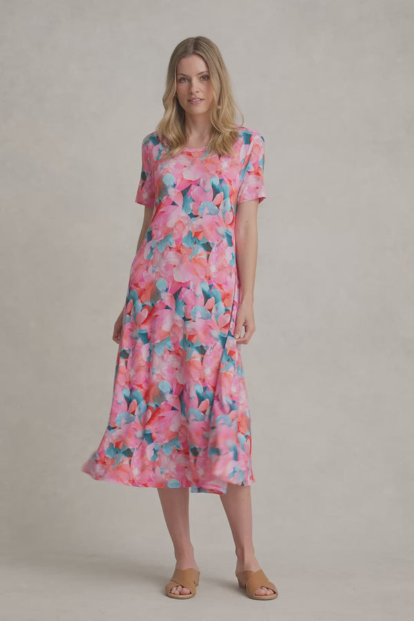 Trapeze Jersey Dress - Summer Floral