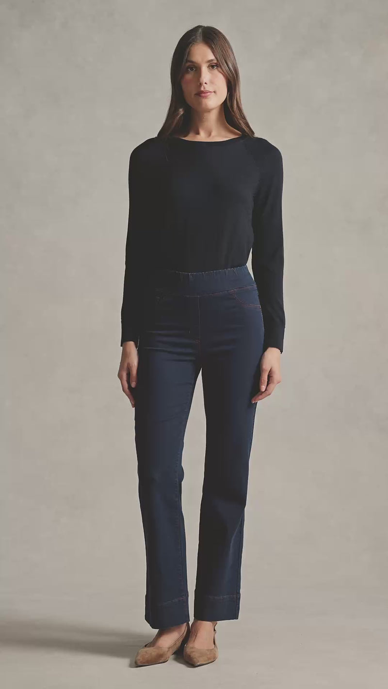 Bengajean® Good Earth Cotton Relaxed Bootcut - Clean Denim Blue