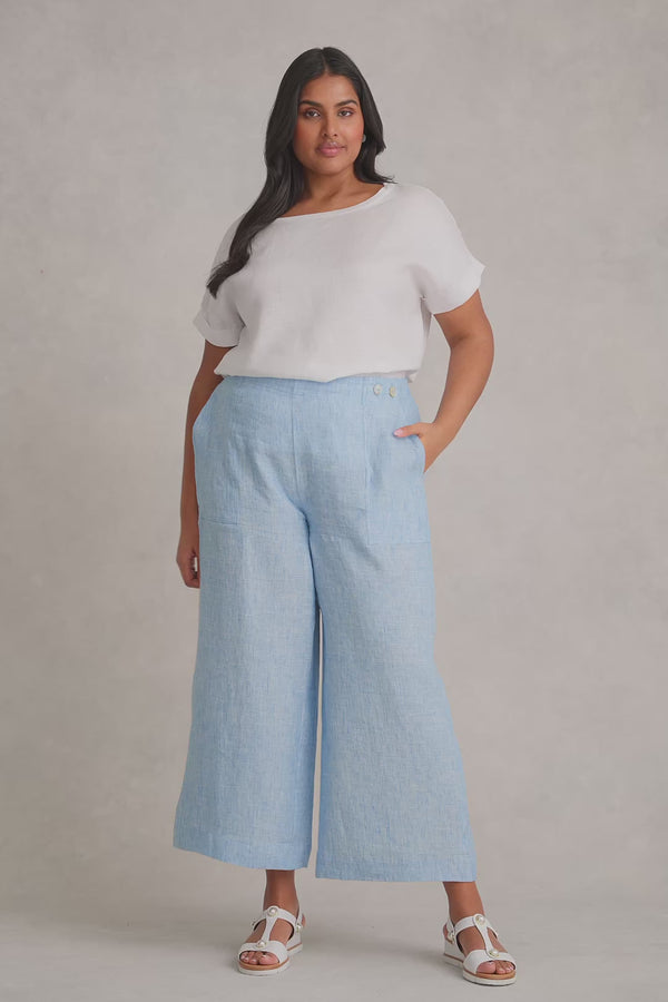 French Linen 7/8th Pant