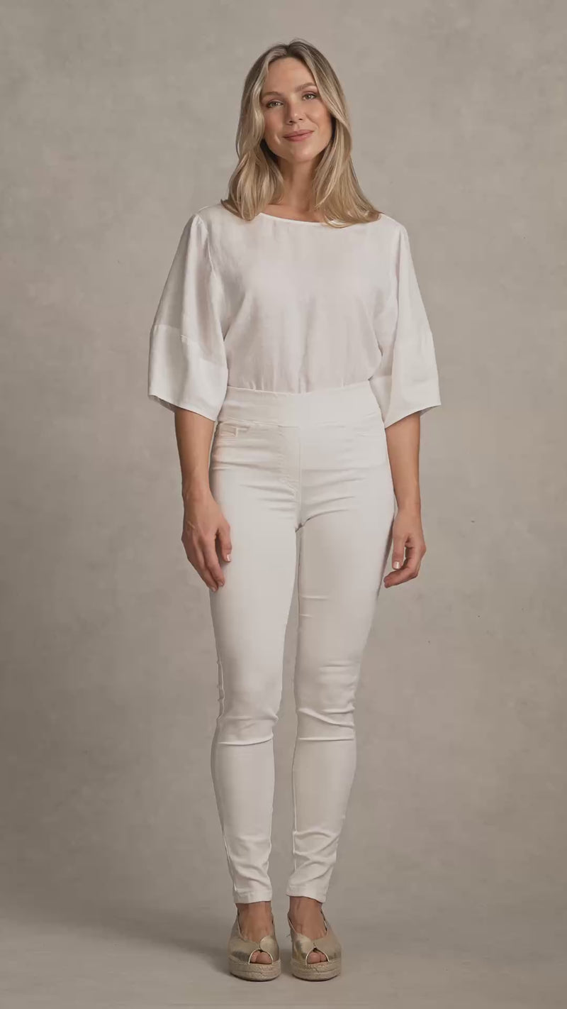 Bengajean® Full Length Skinny Leg - White