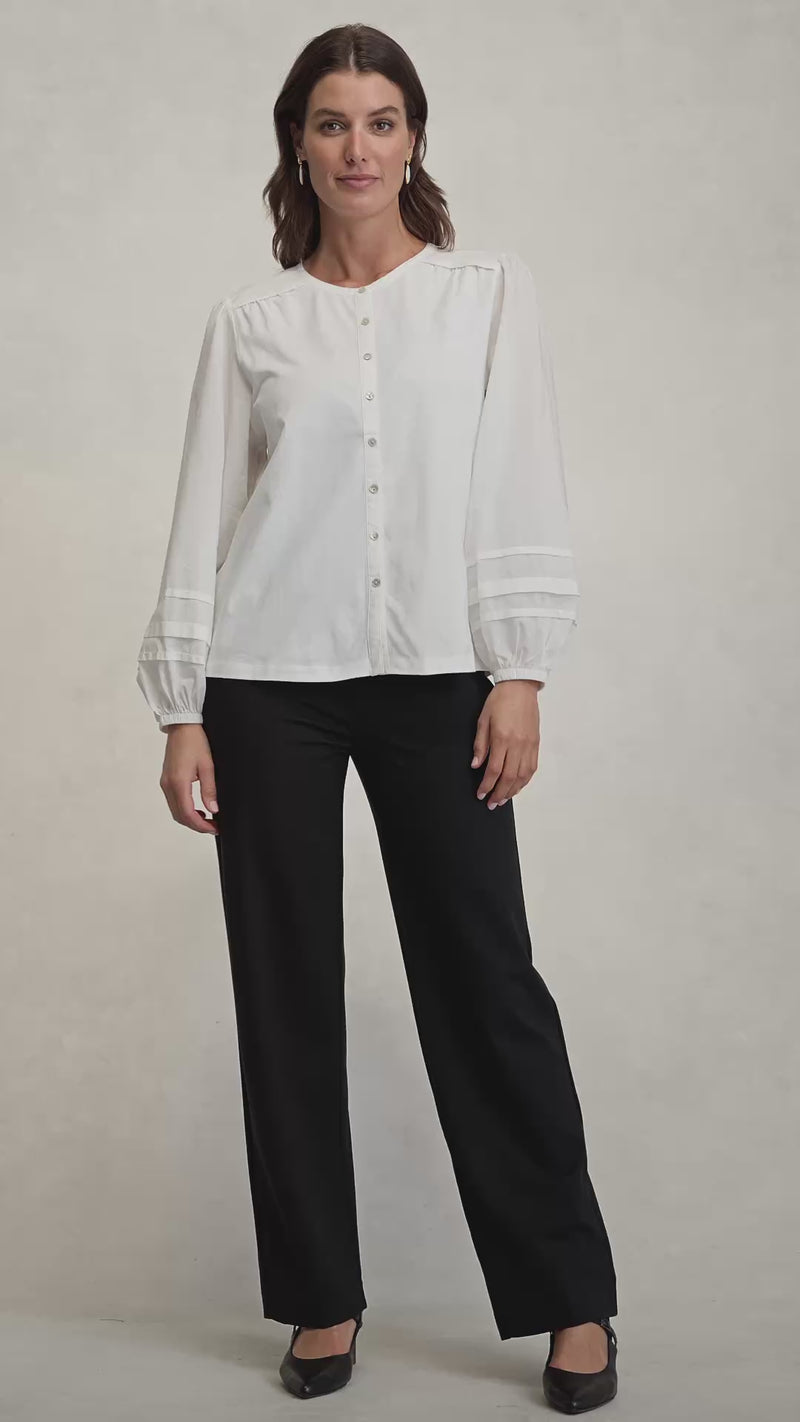 Jersey Mix Shirt - White