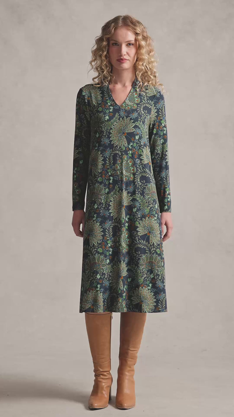 Jersey Midi Dress - Winter Chintz Print