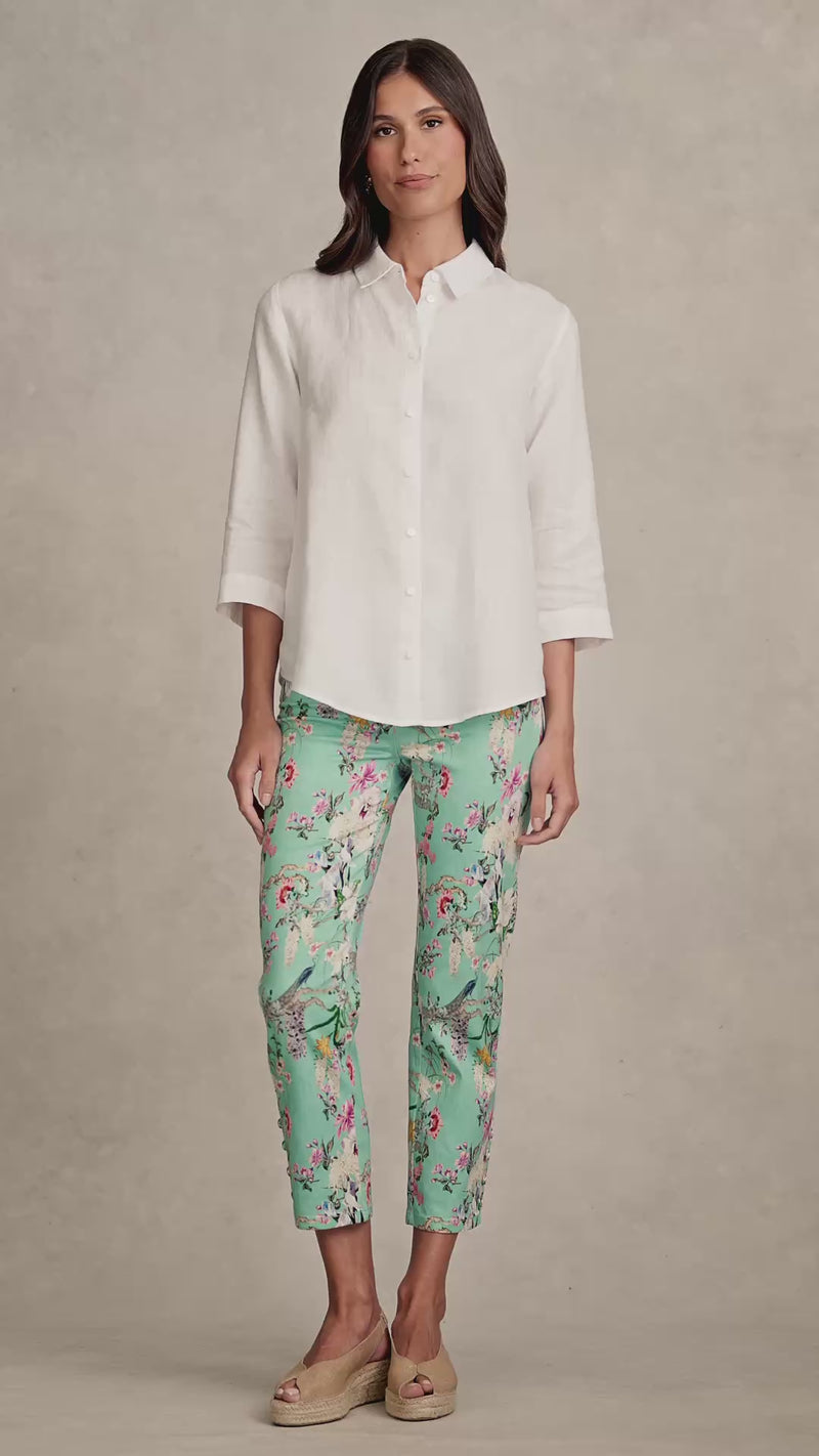 Bengajean® 7/8 Straight Leg - Orchid Print