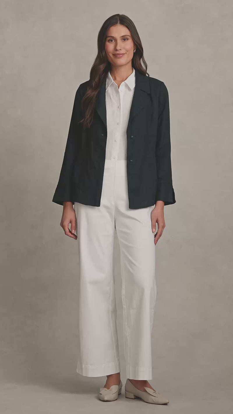 French Linen Jacket - Ink