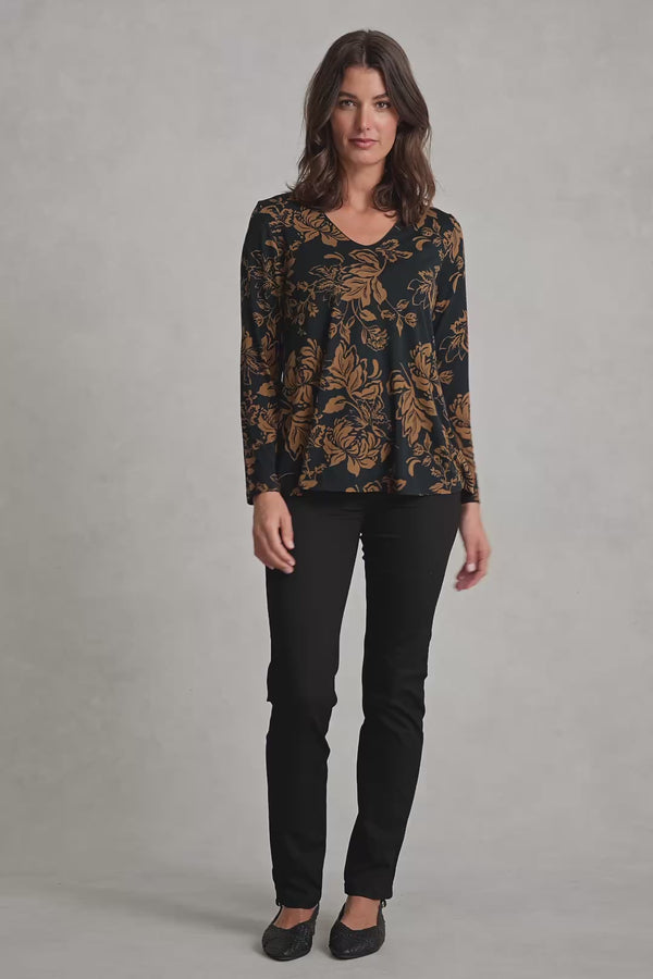 V-Neck Relaxed T-Shirt - Winter Foliage