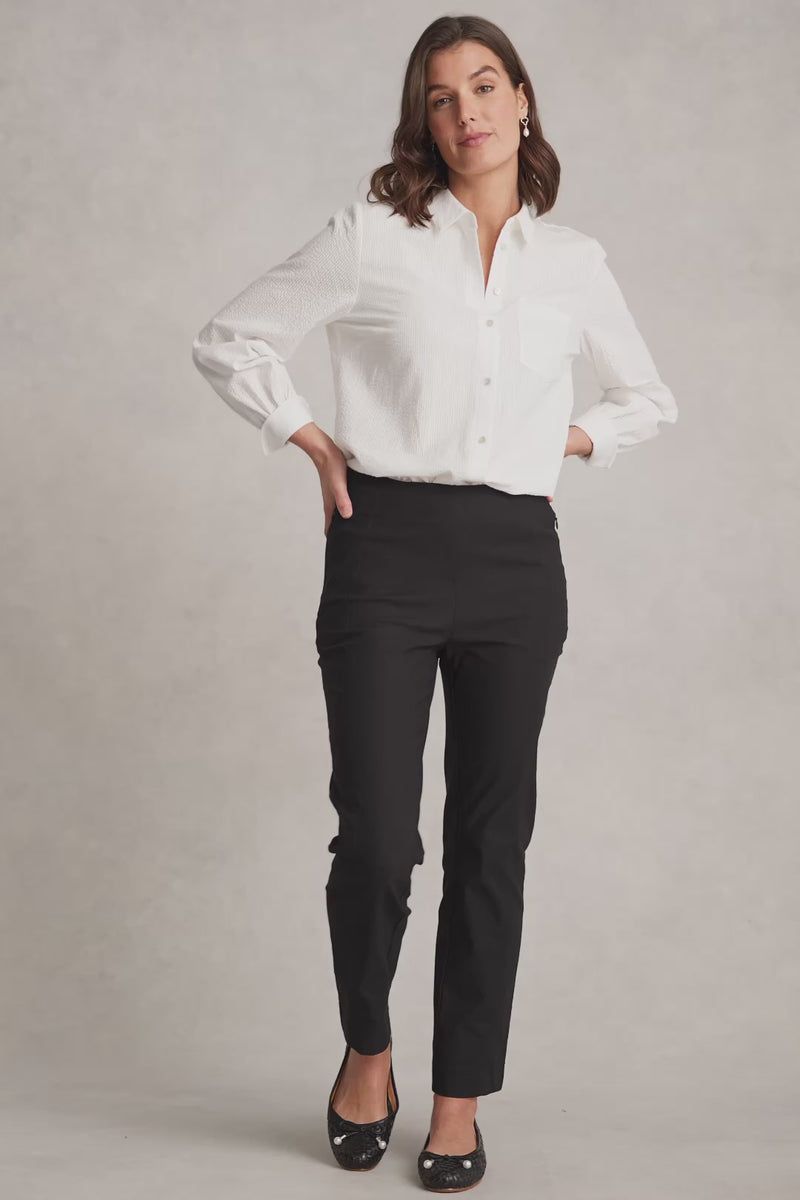 Seam Detail Tapered Pant – Black