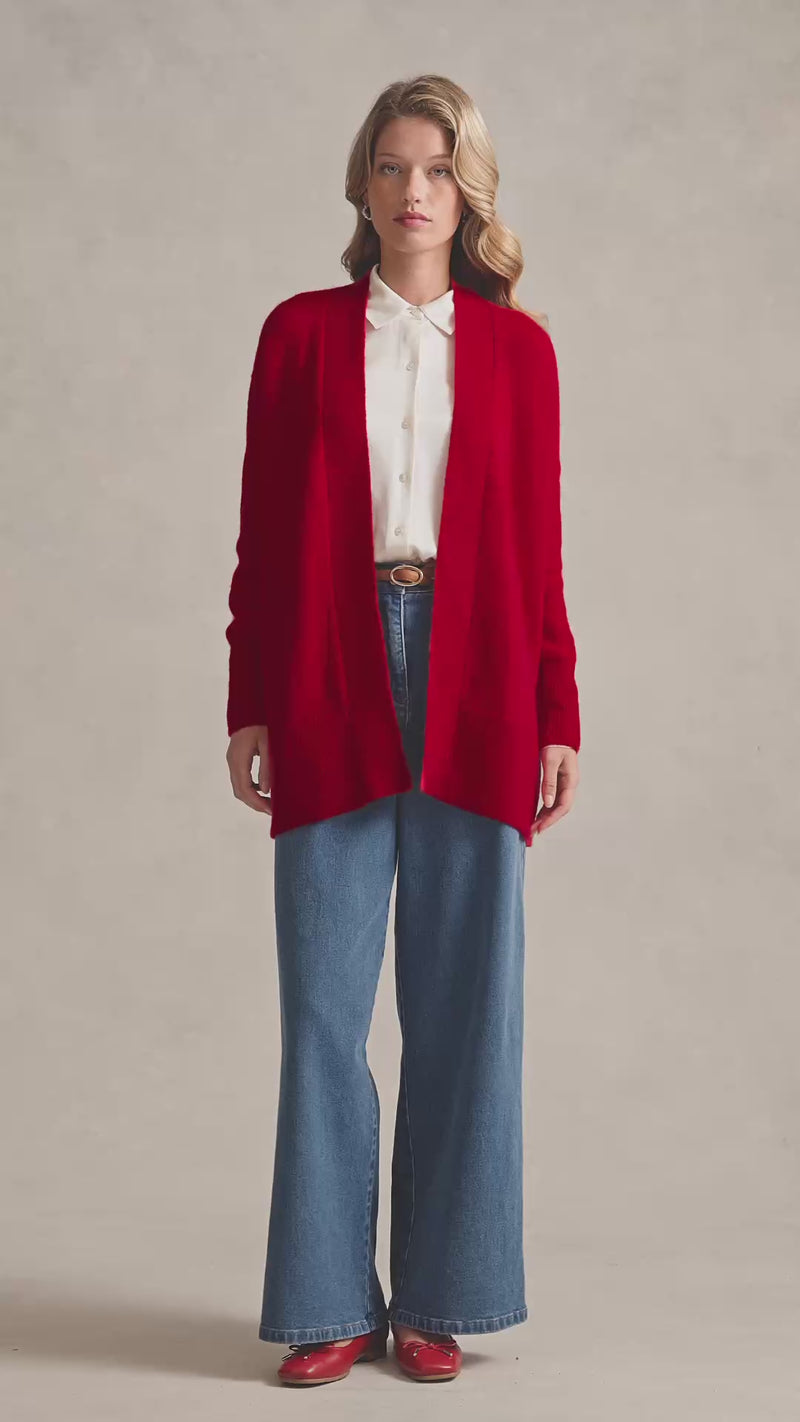 Mohair Blend Cardigan – Rouge