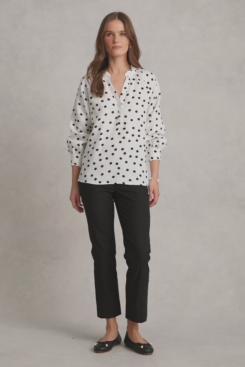 Spot Linen Blouse – Spot Print