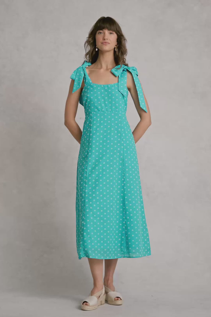 A-Line Maxi Dress - Turquoise