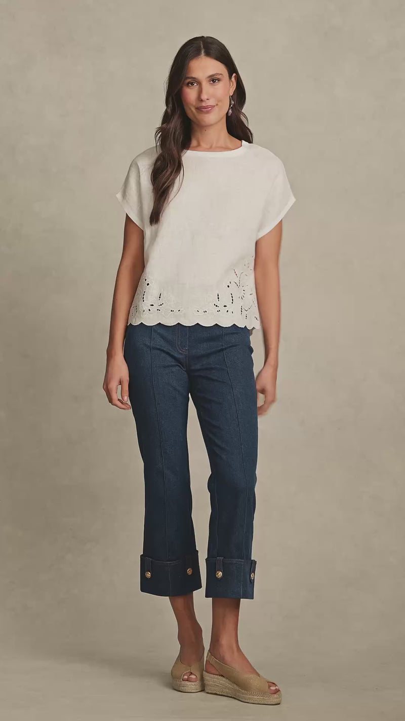 Embroidered T-Shirt - White