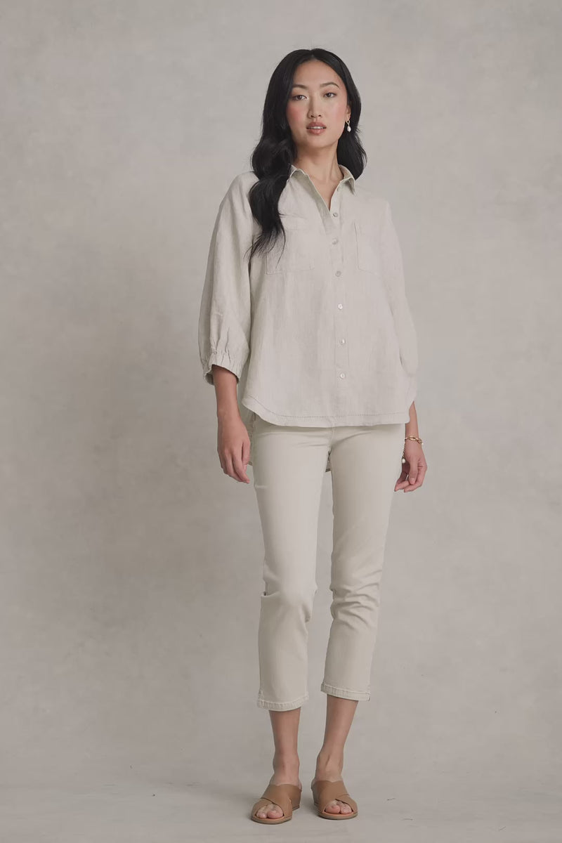 Essential Linen Shirt - Natural Cross Dye