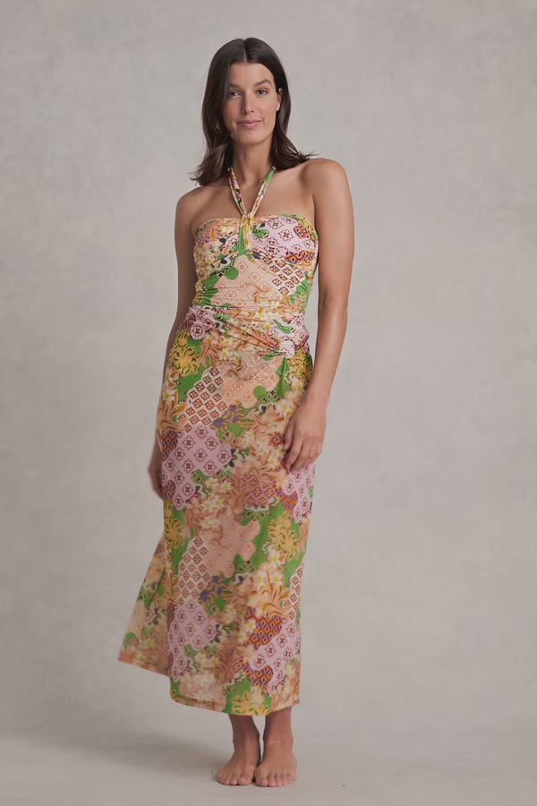 Mesh Skirt - Patch Floral Print