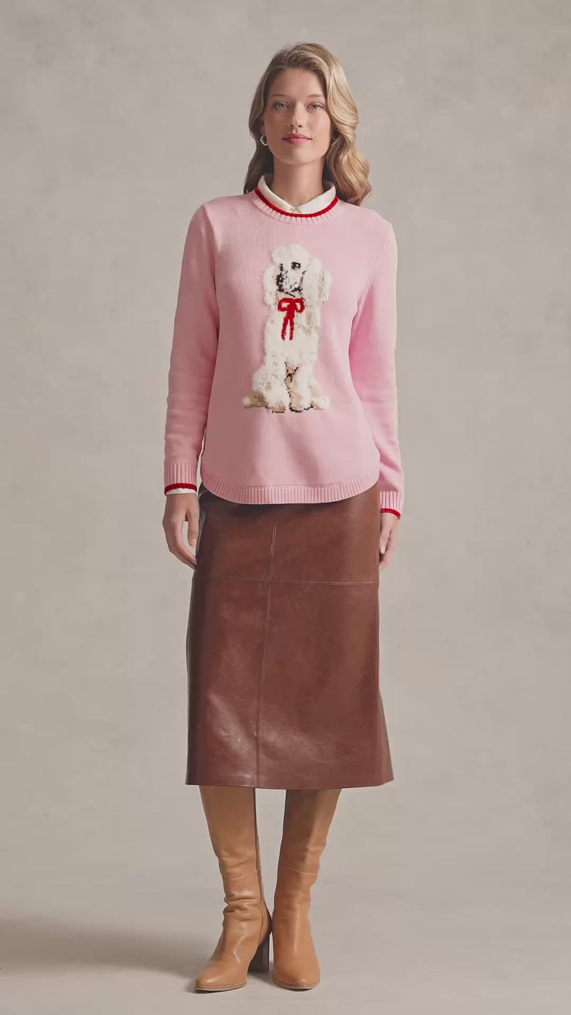 Knitted Poodle Jumper - Chienne Print