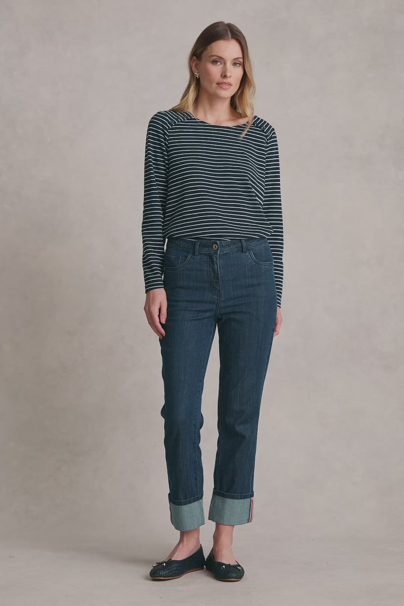 Stripe Long Sleeve T-Shirt - Ink & White Stripe