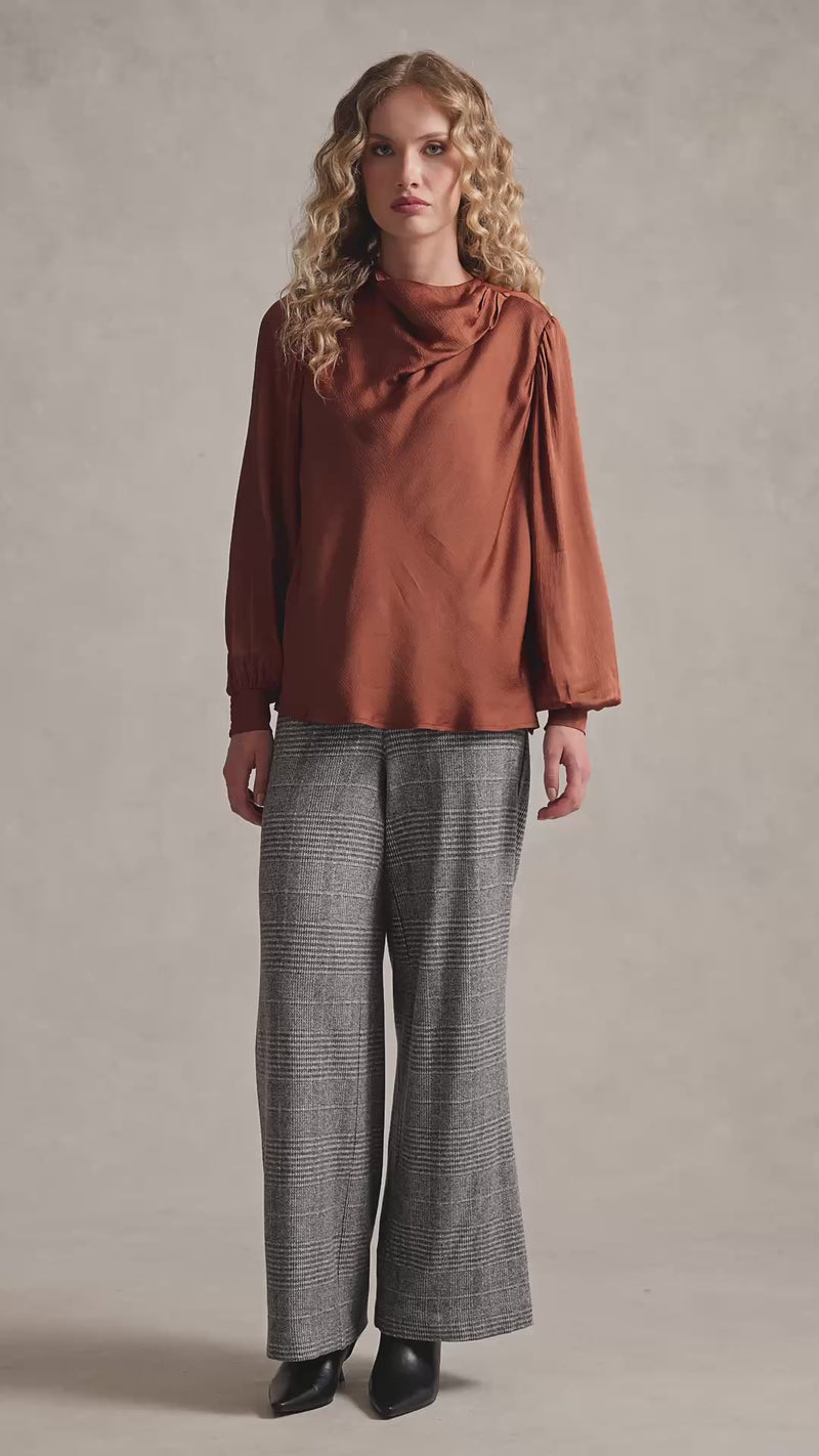 Draped Blouse – Russet