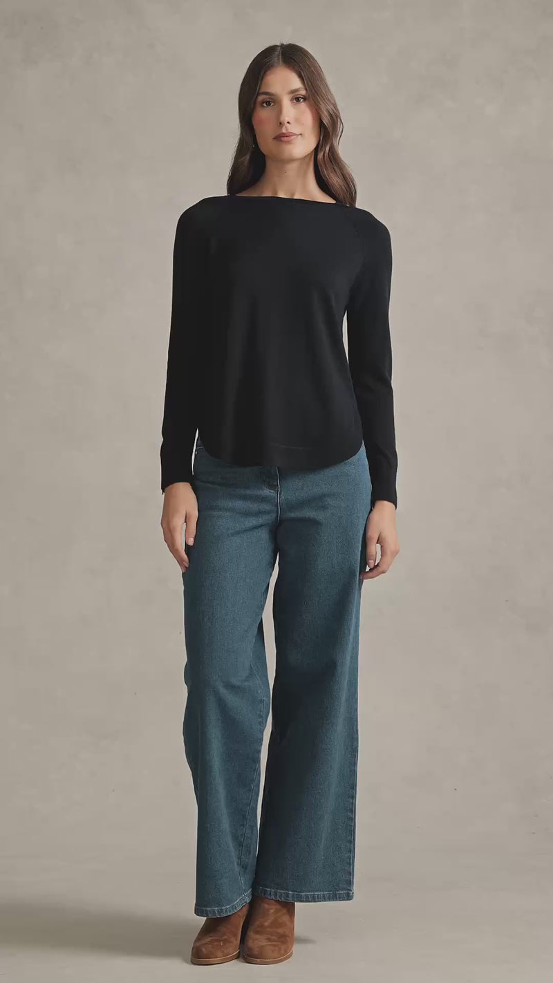 Extra Fine Merino Jumper - French Navy