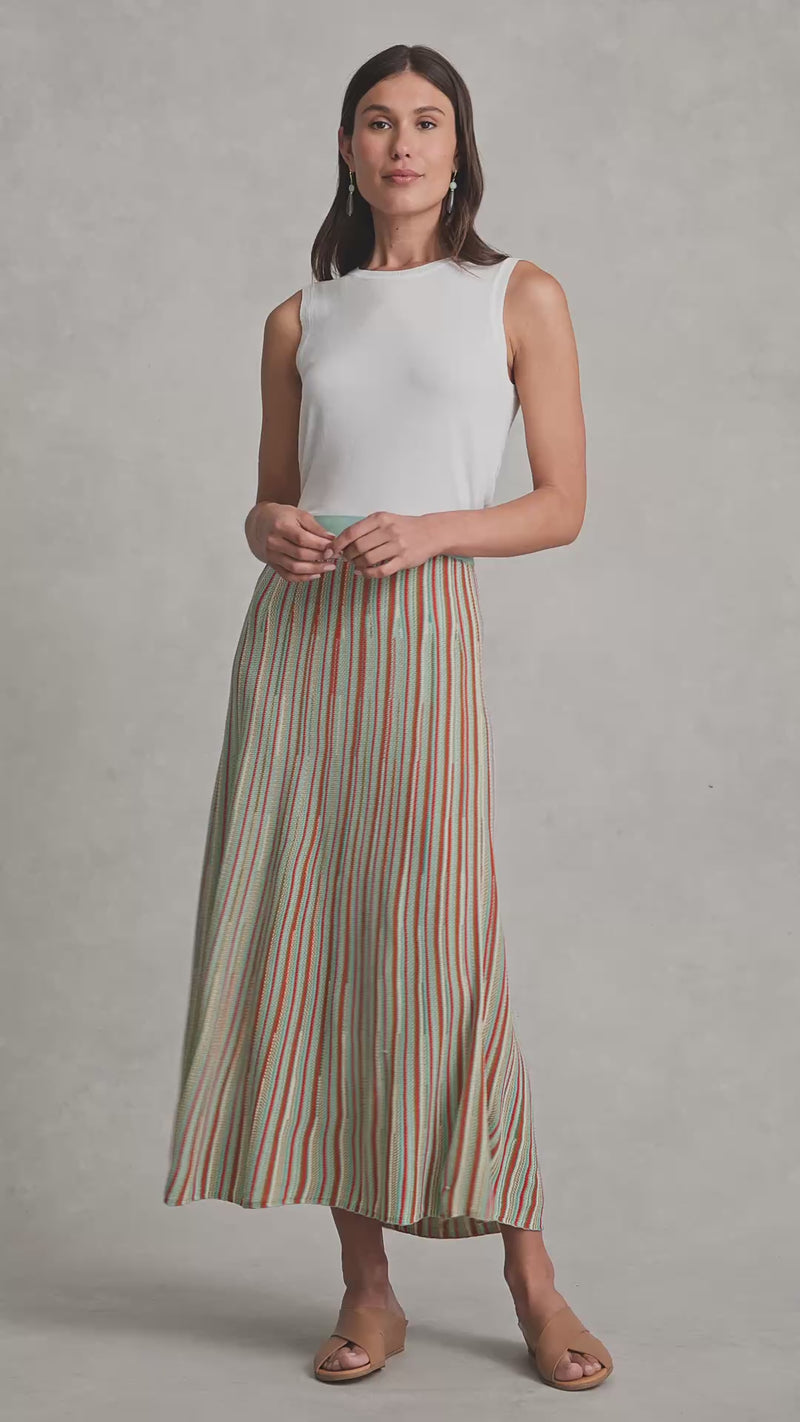 Stripe Knit Skirt - Multi Stripe