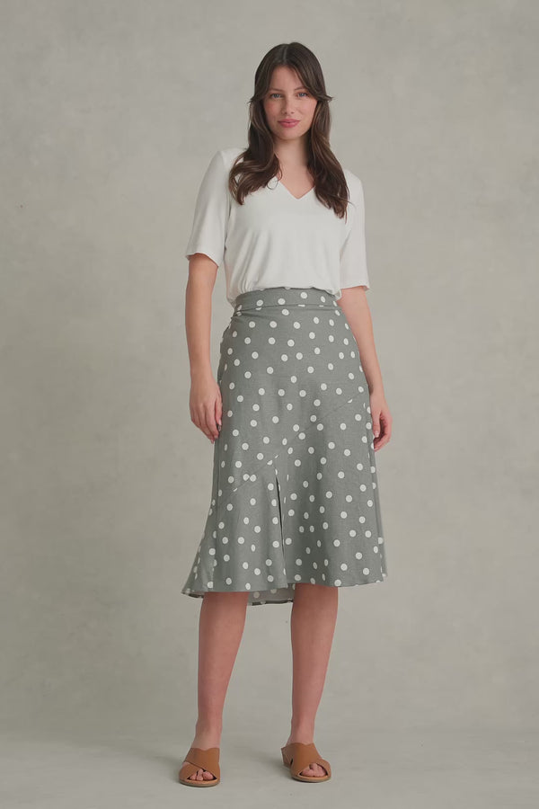 Printed Linen Skirt