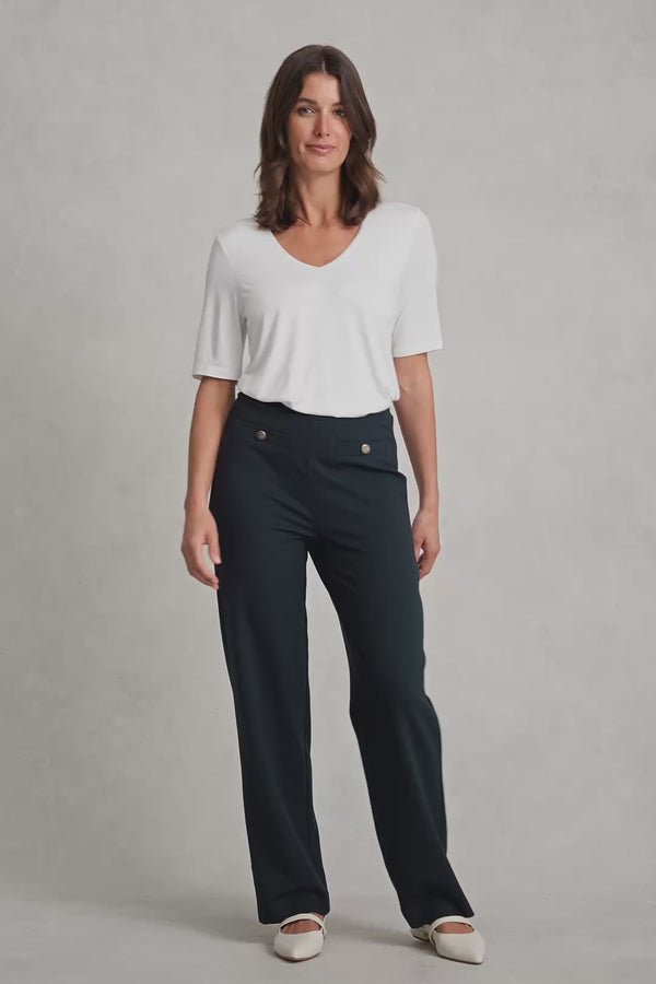 Straight Leg Ponte Pant - Ink