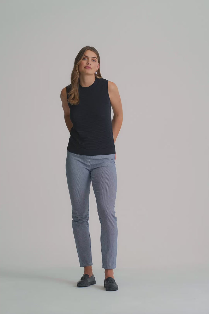 Silk Blend Knit Tank - Ink