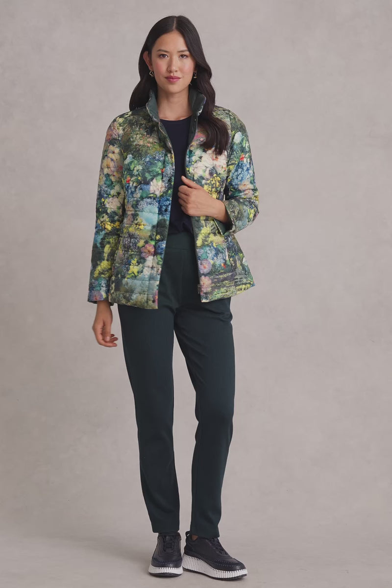 Landscape Puffer Jacket - Monet Garden