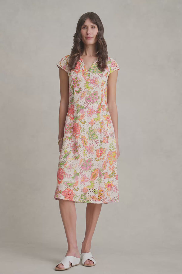 Broderie Printed Dress