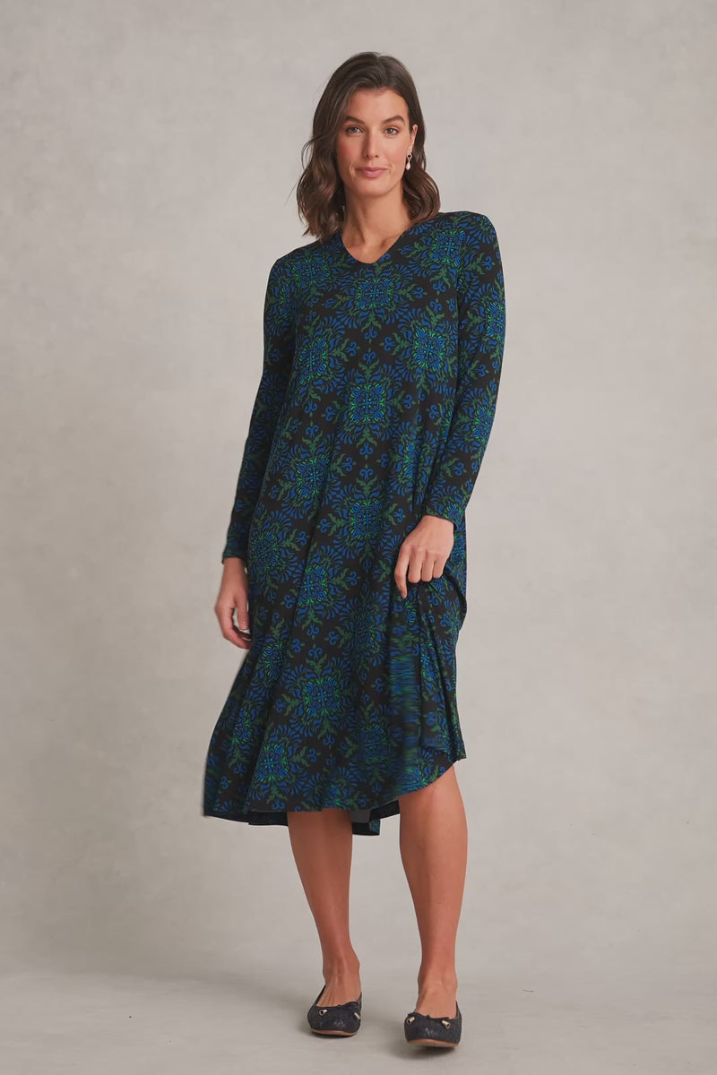Jersey Midi Dress - La Boheme Print