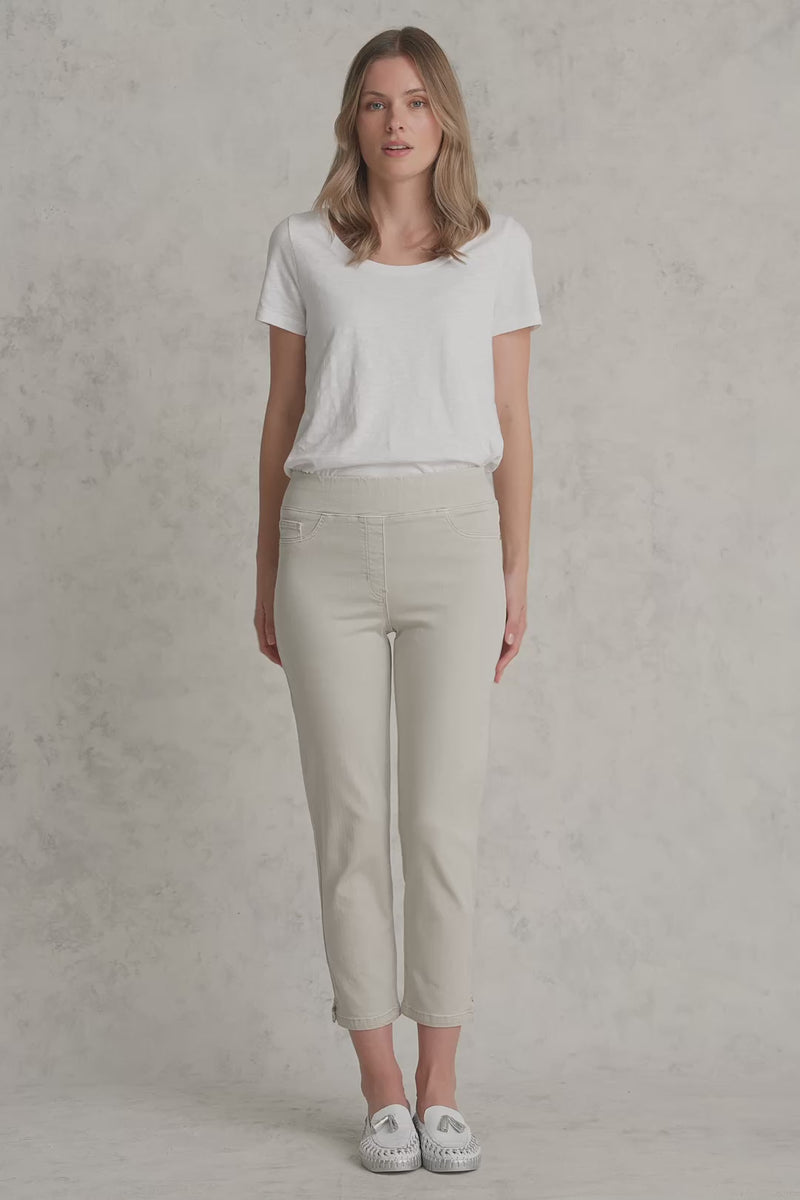 Bengajean Three Quarter Slim Leg - Taupe