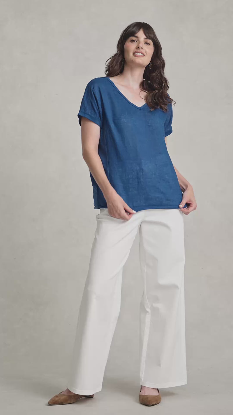 French Linen Gauze T-Shirt - Thenards
