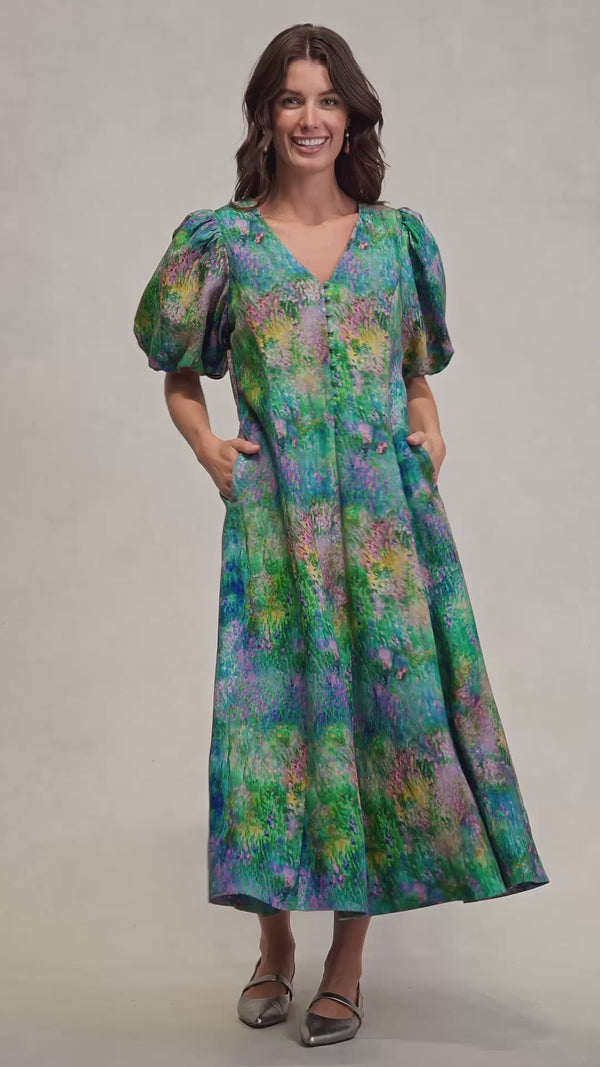 Event Dress - Abstract Monet Print