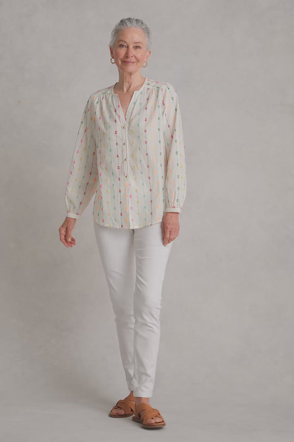 Clip Jacquard Cotton Shirt