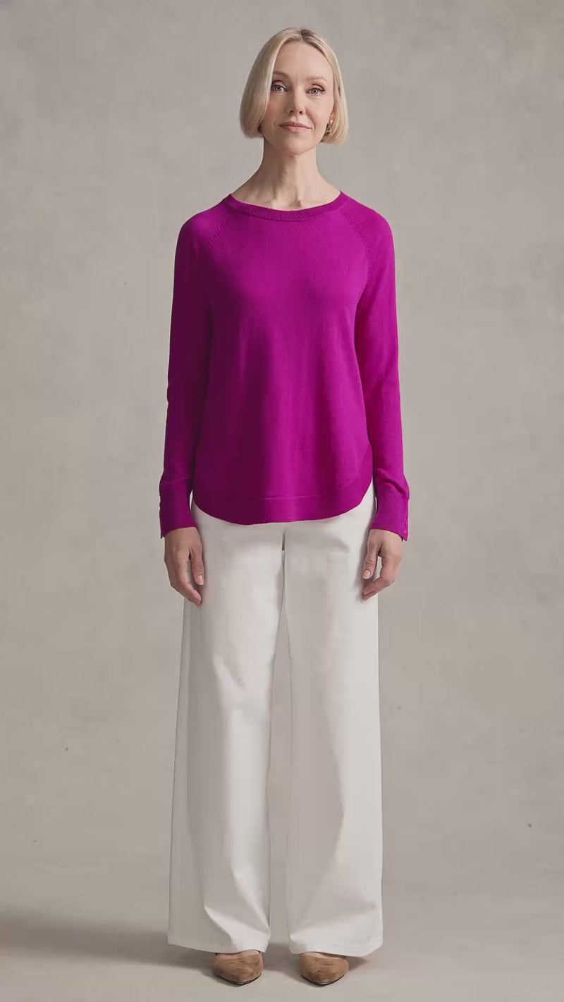 Extra Fine Merino Jumper - Fuchsia