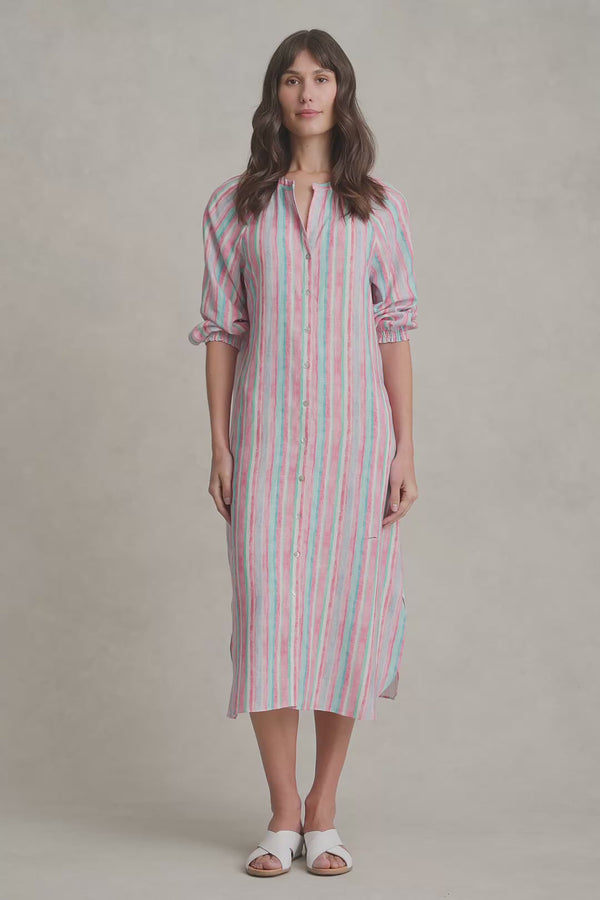 Stripe Resort Shirt Dress