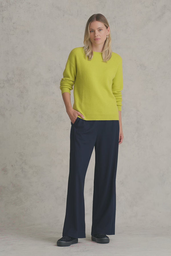 Boiled Wool Wide Leg Pant