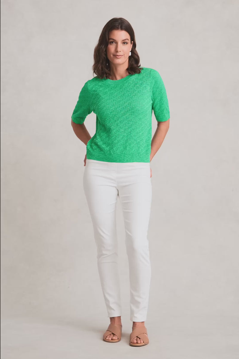 Textured Knit Top – Emerald