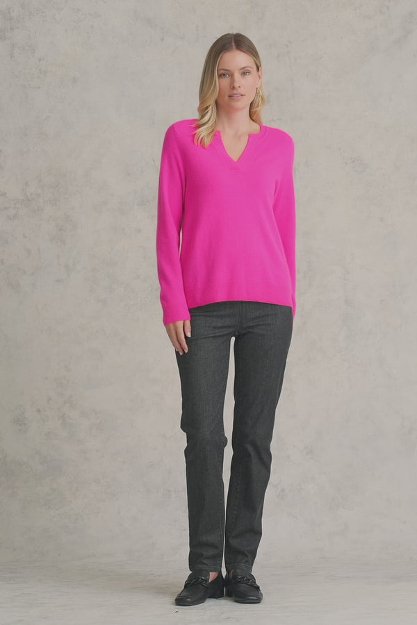 Notched Wool Jumper