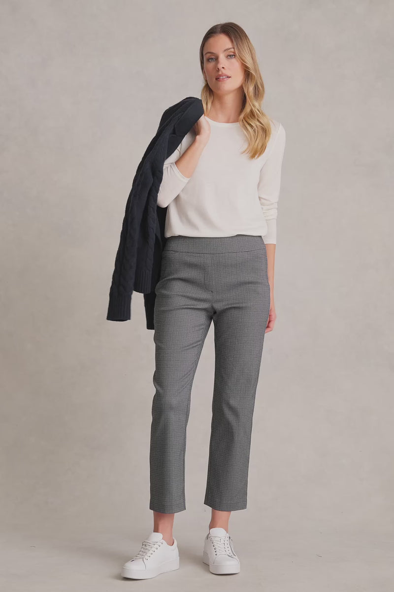 Tapered Check Pant - Ink Textured Check