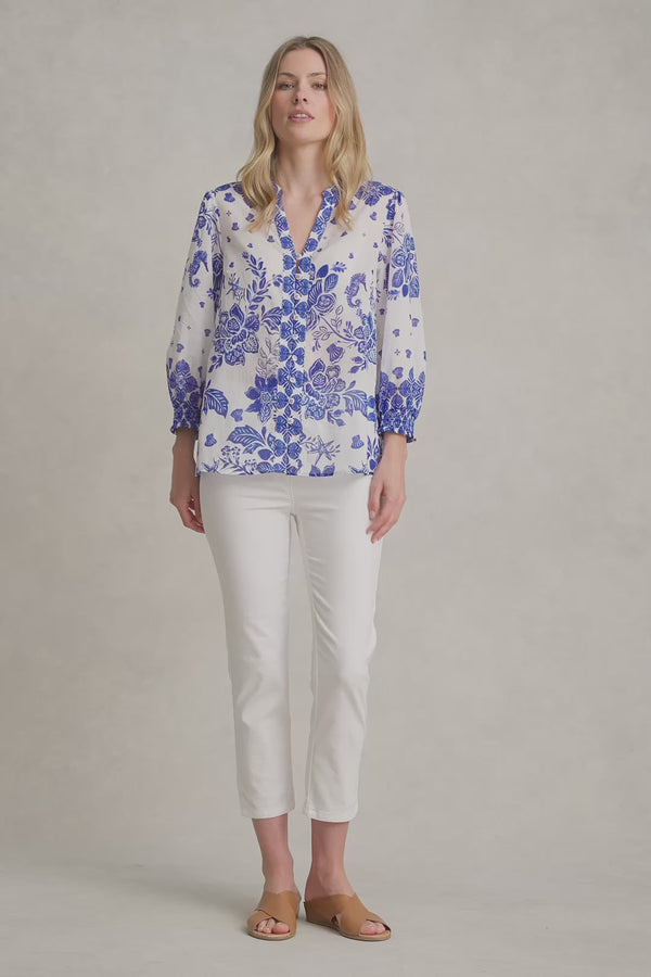 BORDER PRINTED SHIRT - TOILE DE SEASIDE