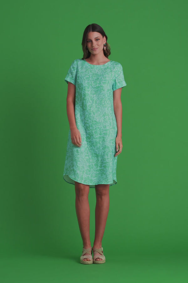 Printed Linen Dress