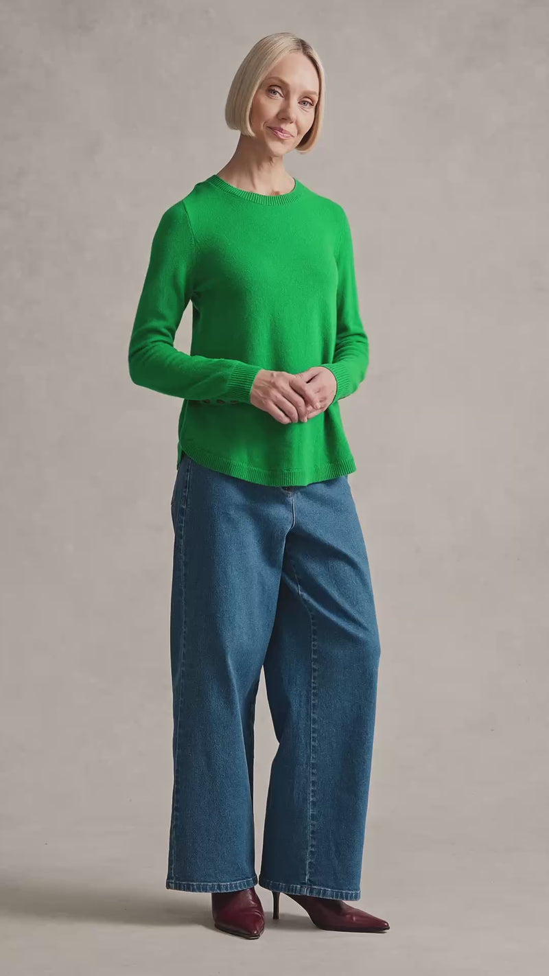 Merino Wool Jumper - Emerald